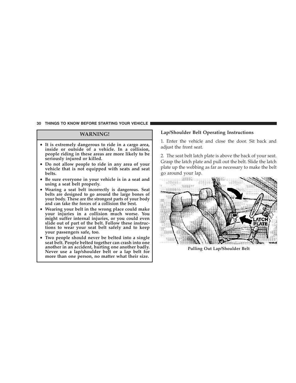 Dodge 2007 Charger SRT8 User Manual | Page 30 / 352