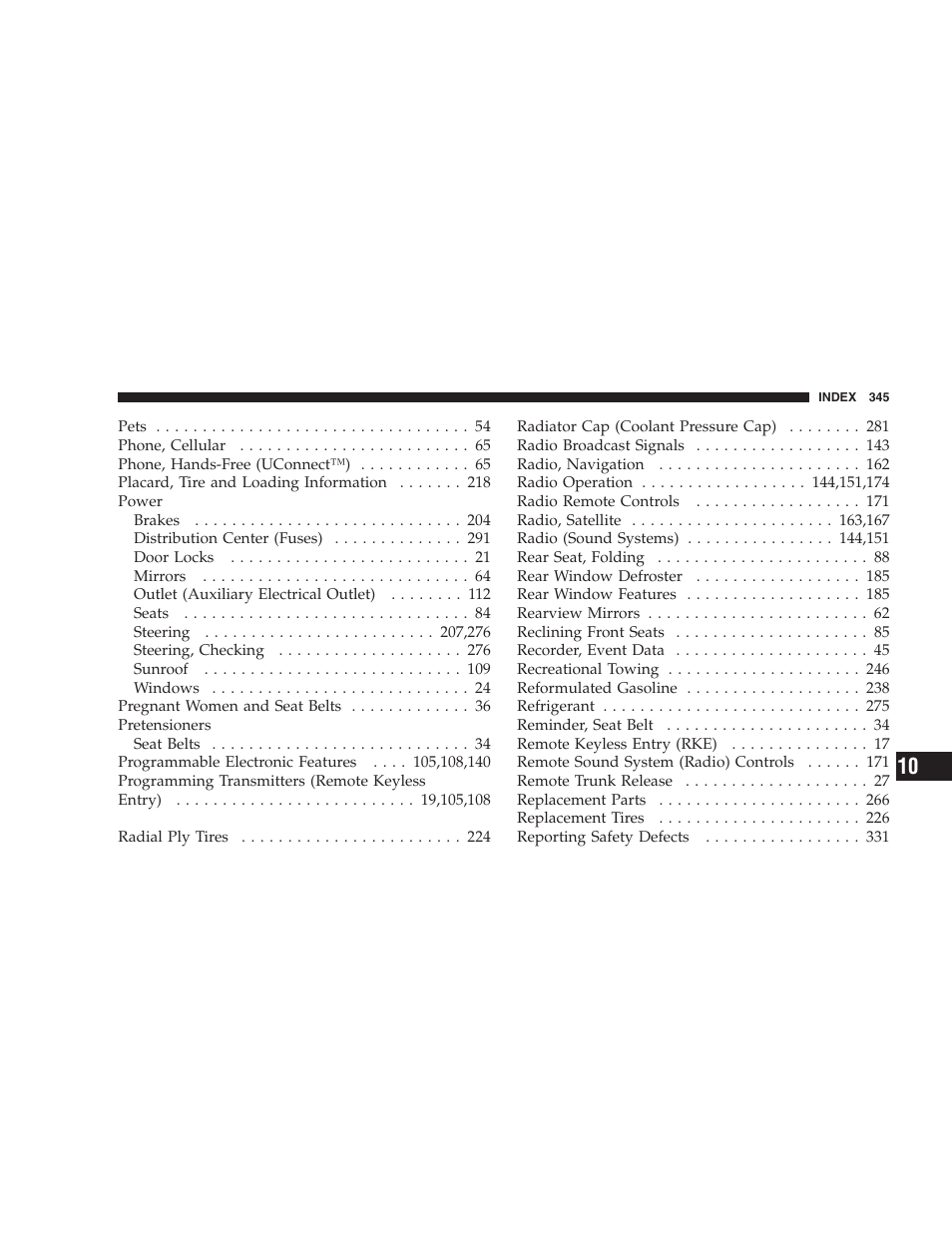 Dodge 2007 Charger SRT8 User Manual | Page 345 / 352