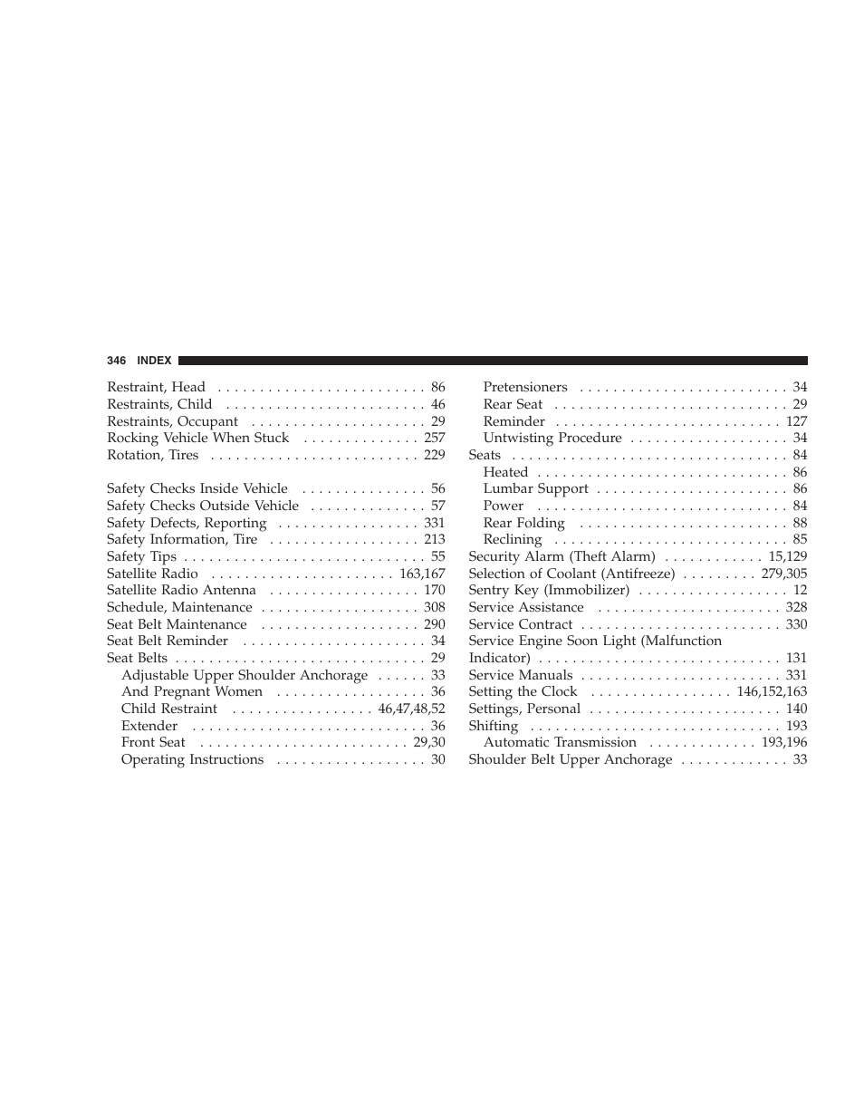 Dodge 2007 Charger SRT8 User Manual | Page 346 / 352