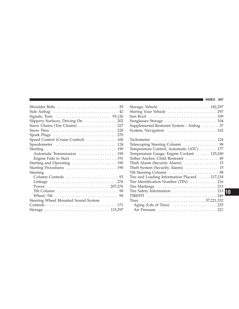 Dodge 2007 Charger SRT8 User Manual | Page 347 / 352