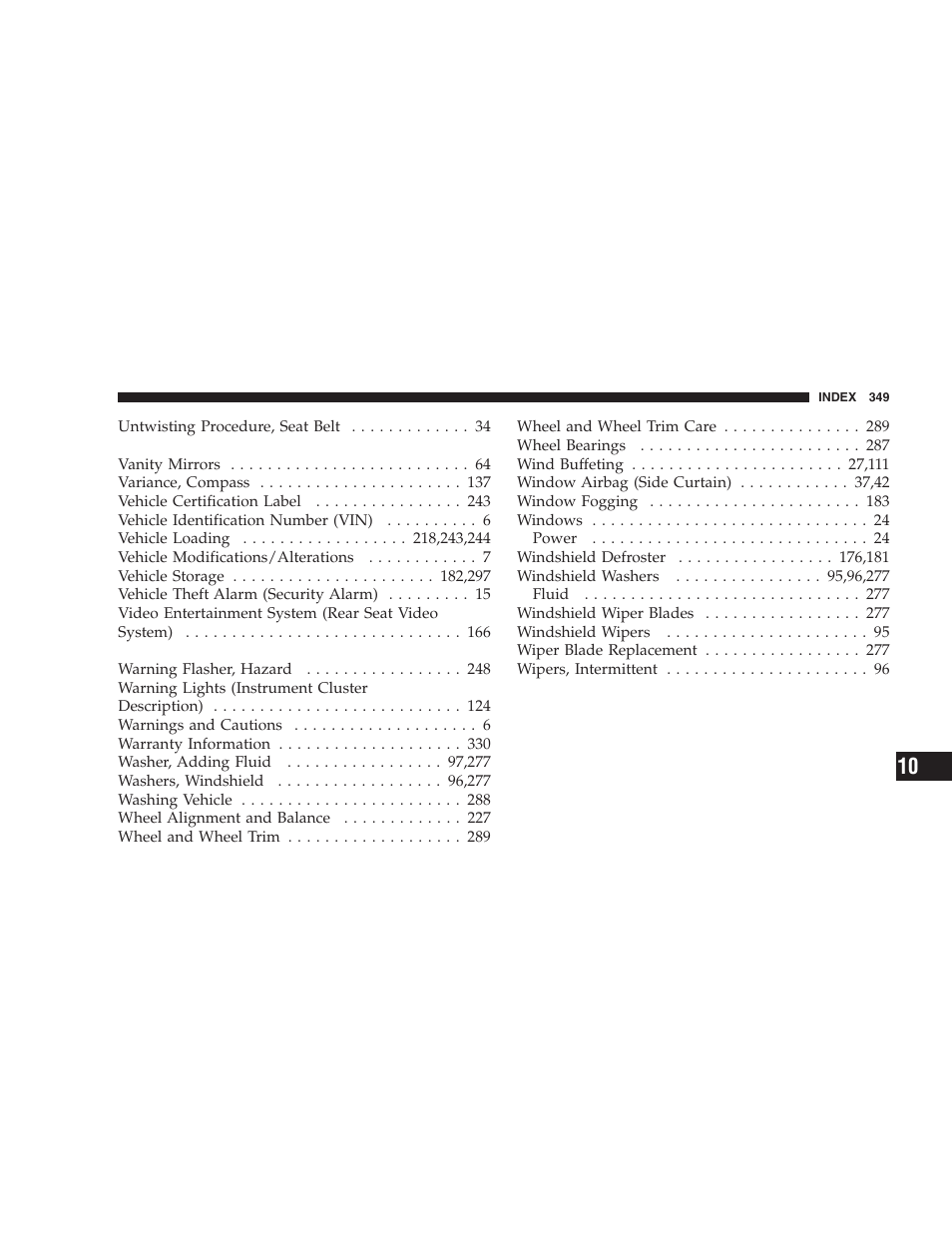 Dodge 2007 Charger SRT8 User Manual | Page 349 / 352