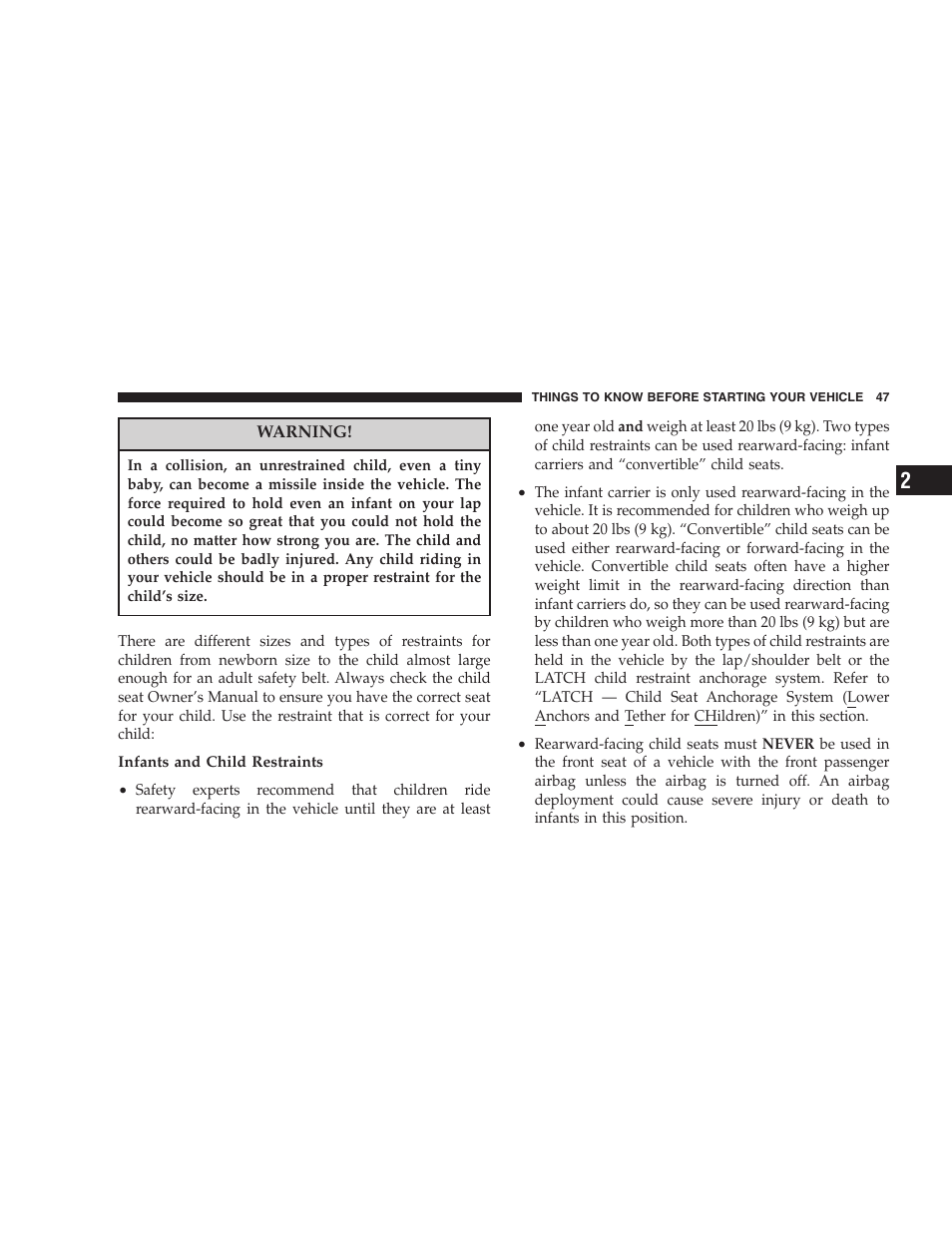 Dodge 2007 Charger SRT8 User Manual | Page 47 / 352