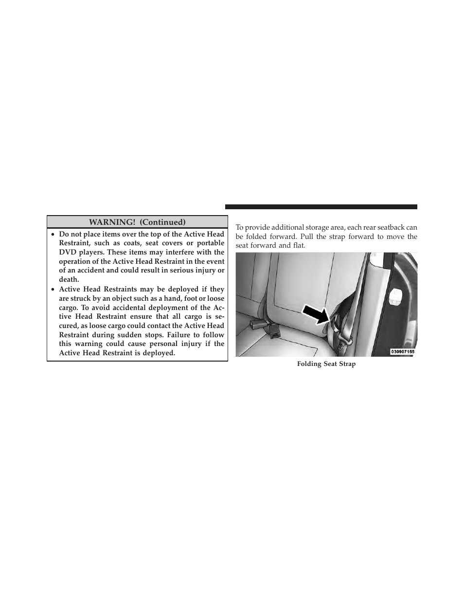 Folding rear seat | Dodge 2010 Caliber User Manual | Page 143 / 484