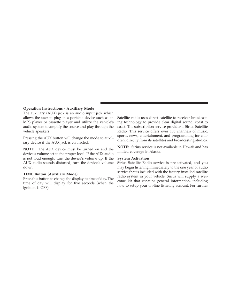 Uconnect™ multimedia (satellite radio) — if, Equipped | Dodge 2010 Caliber User Manual | Page 259 / 484