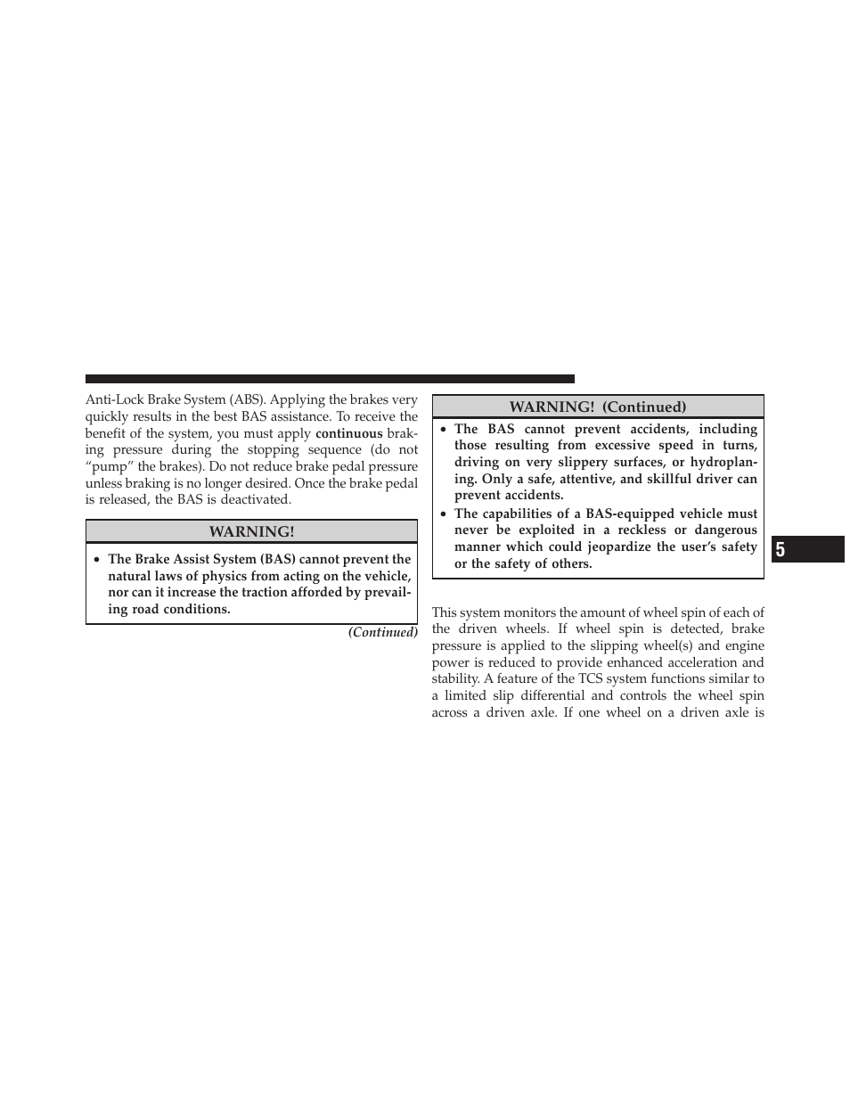 Traction control system (tcs) | Dodge 2010 Caliber User Manual | Page 316 / 484