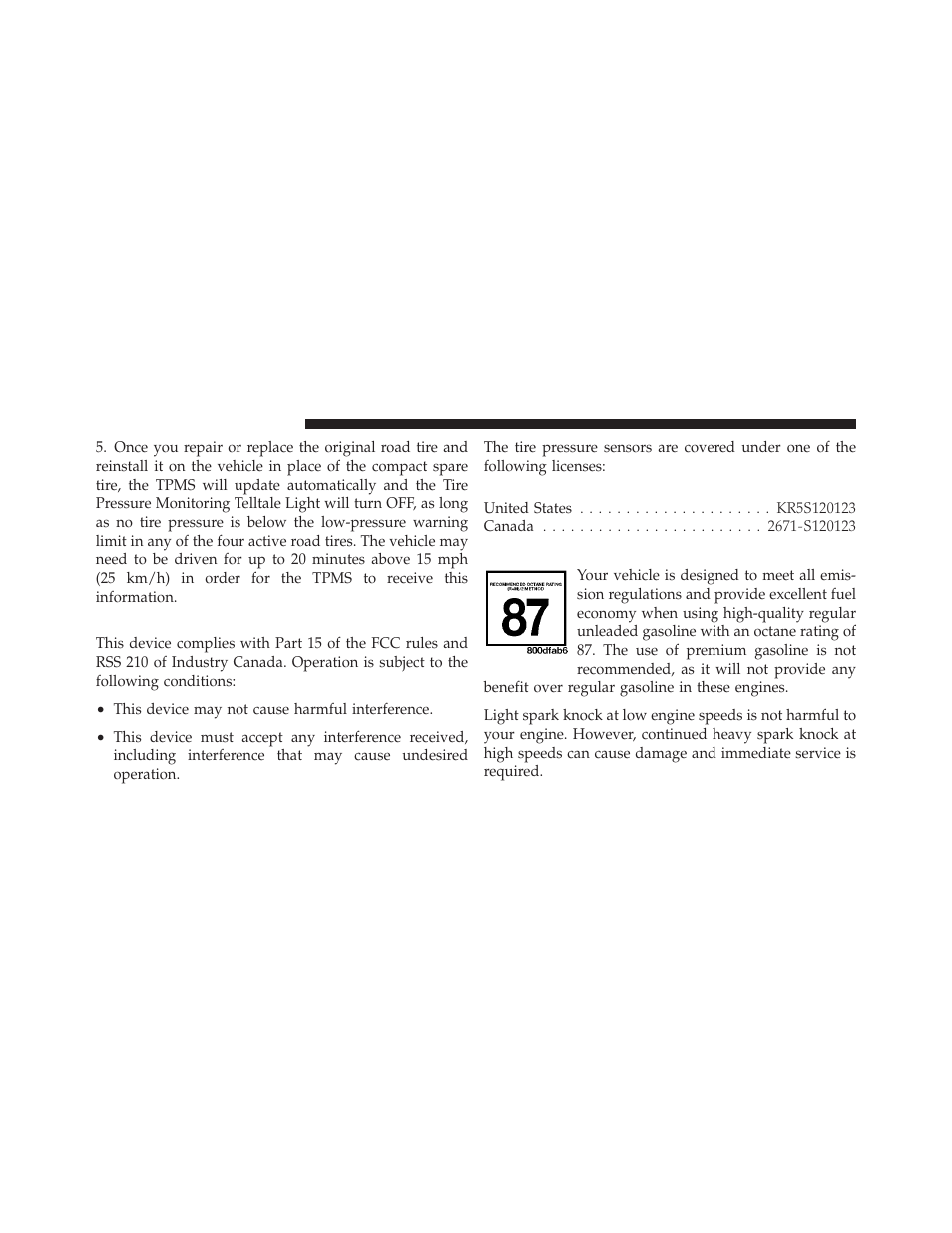 General information, Fuel requirements | Dodge 2010 Caliber User Manual | Page 349 / 484