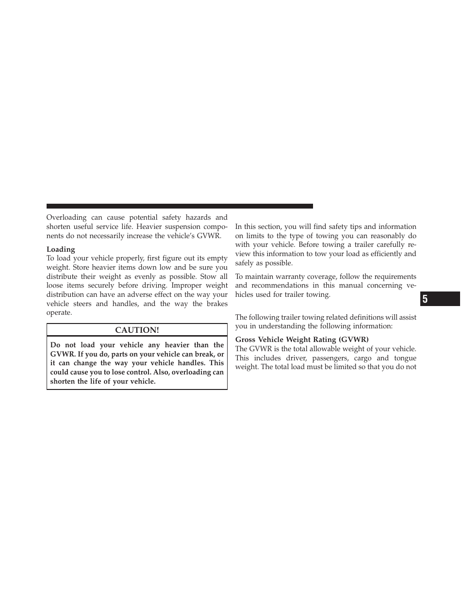Trailer towing, Common towing definitions | Dodge 2010 Caliber User Manual | Page 358 / 484