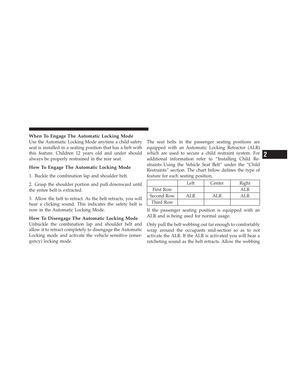 Seat belts in passenger seating positions | Dodge 2010 Caliber User Manual | Page 50 / 484