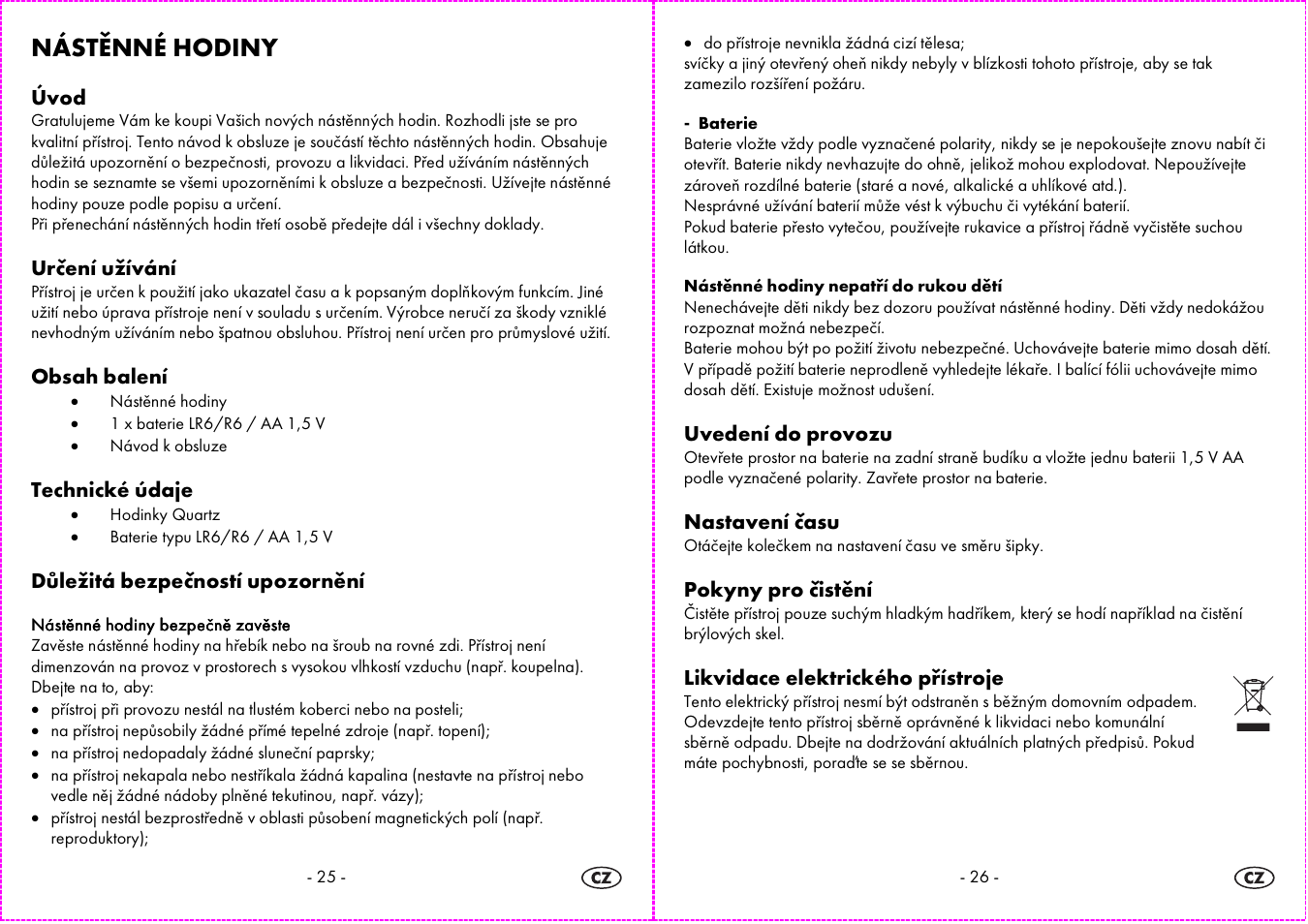 Nástěnné hodiny | Auriol 4-LD3584 User Manual | Page 14 / 22