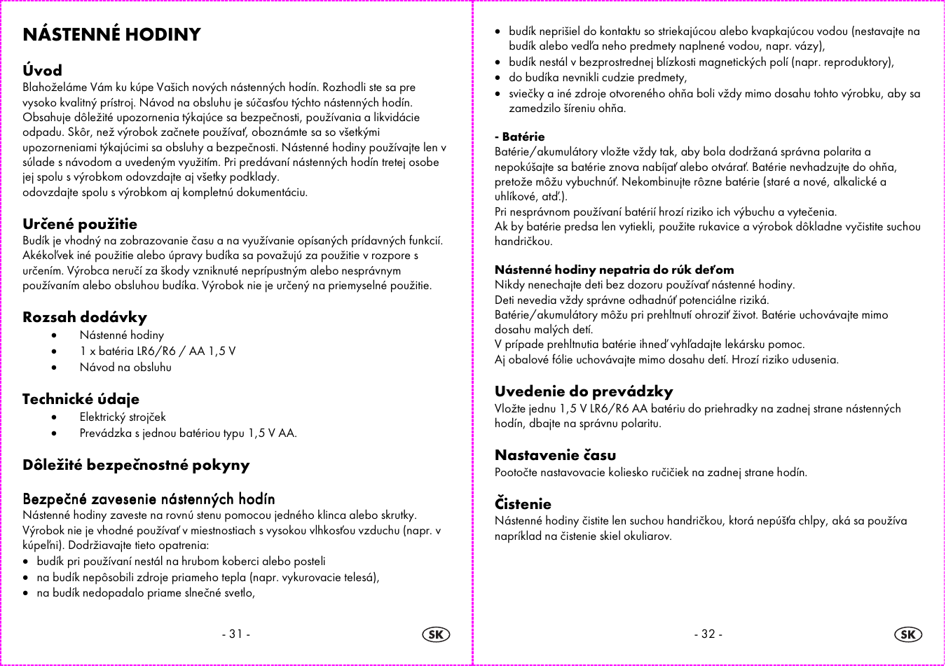 Nástenné hodiny | Auriol 4-LD3584 User Manual | Page 17 / 22