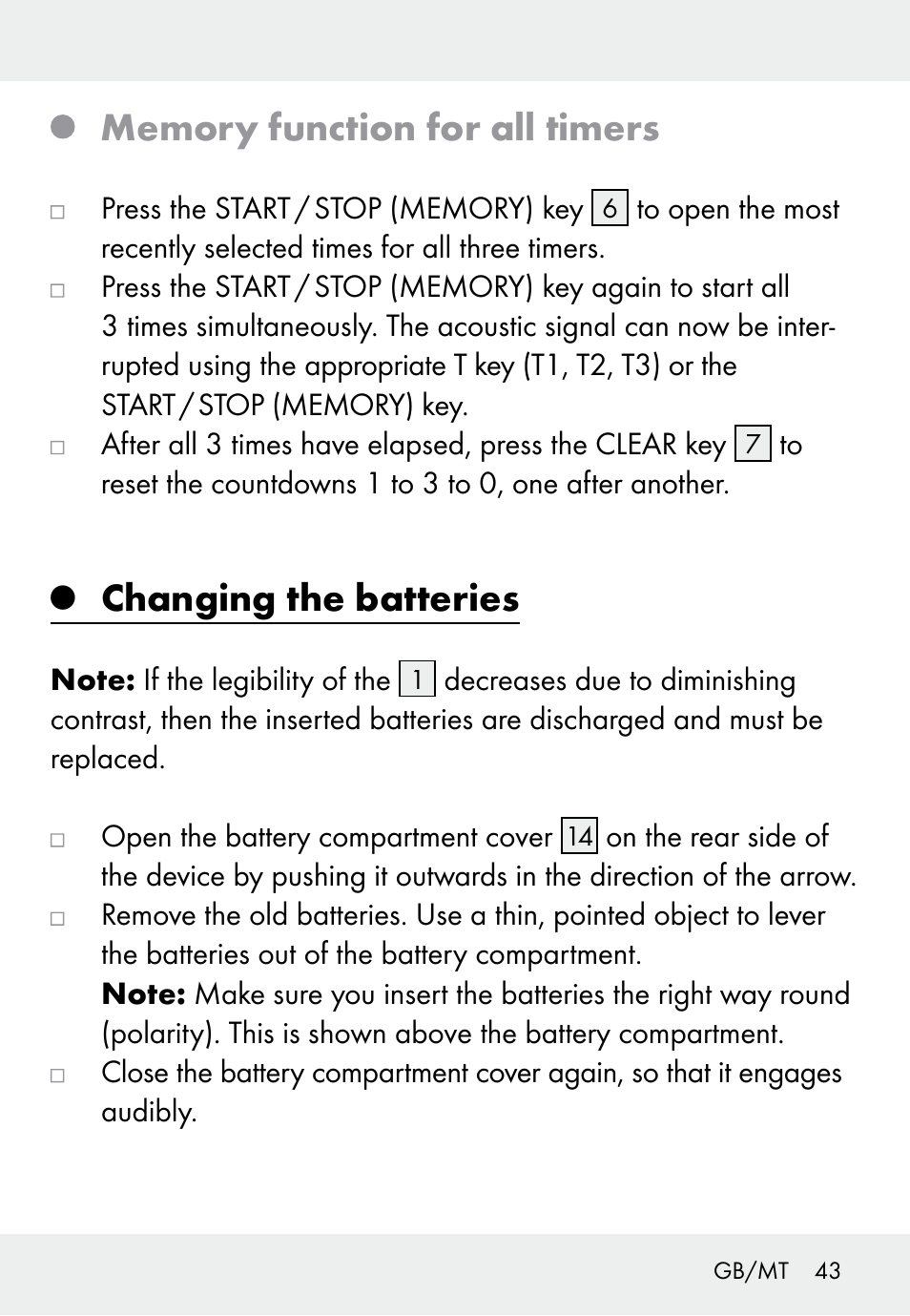 Changing the batteries | Auriol Z31793 User Manual | Page 43 / 61