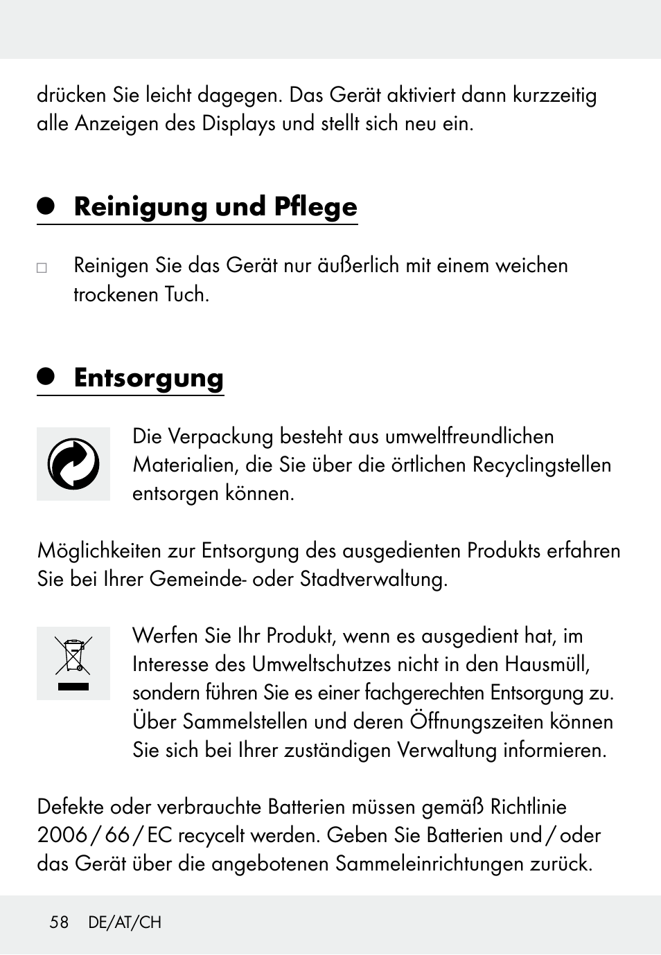 Reinigung und pflege, Entsorgung | Auriol Z31793 User Manual | Page 58 / 61