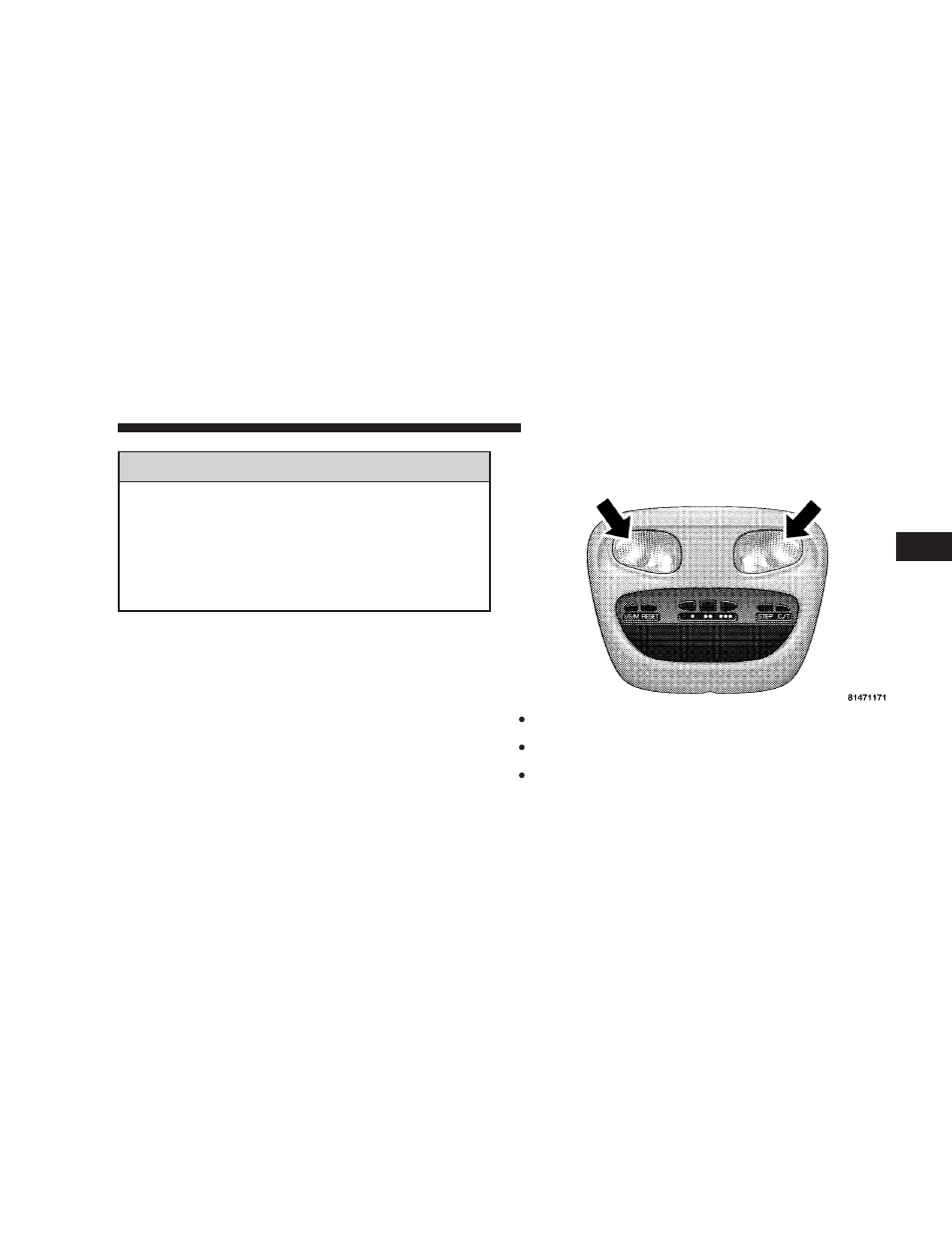 Overhead console | Dodge 2008 Dakota User Manual | Page 125 / 426