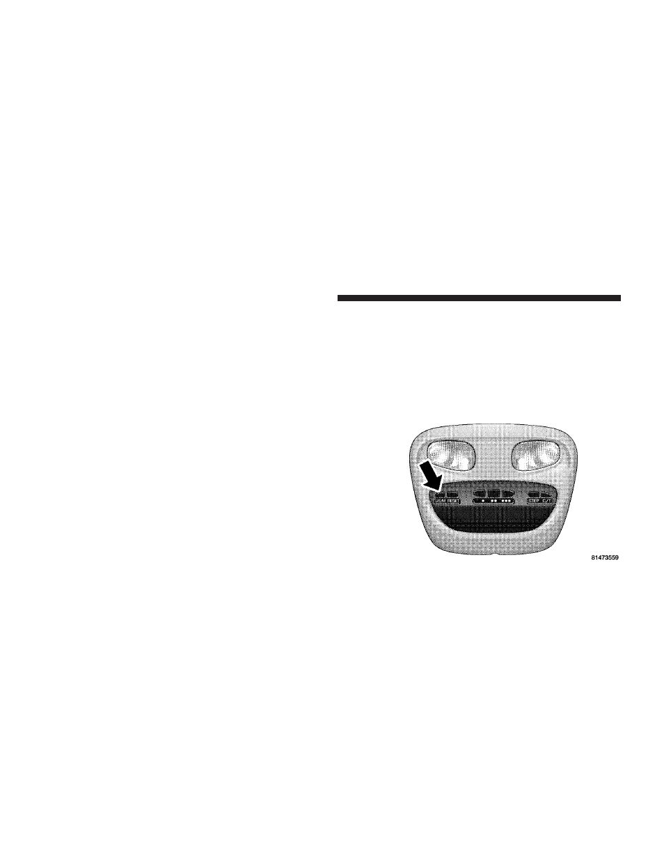 Courtesy/reading lights, Compass/temperature mini-trip computer, Us/m button | Dodge 2008 Dakota User Manual | Page 126 / 426