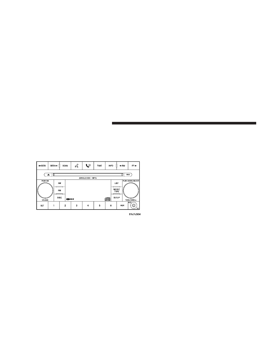 Operating instructions - radio mode, Sales code res — am/fm stereo radio with, Cd player (mp3 aux jack) | Dodge 2008 Dakota User Manual | Page 170 / 426