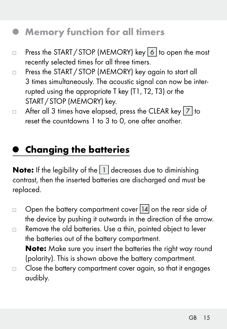 Changing the batteries | Auriol Z31793 User Manual | Page 15 / 74