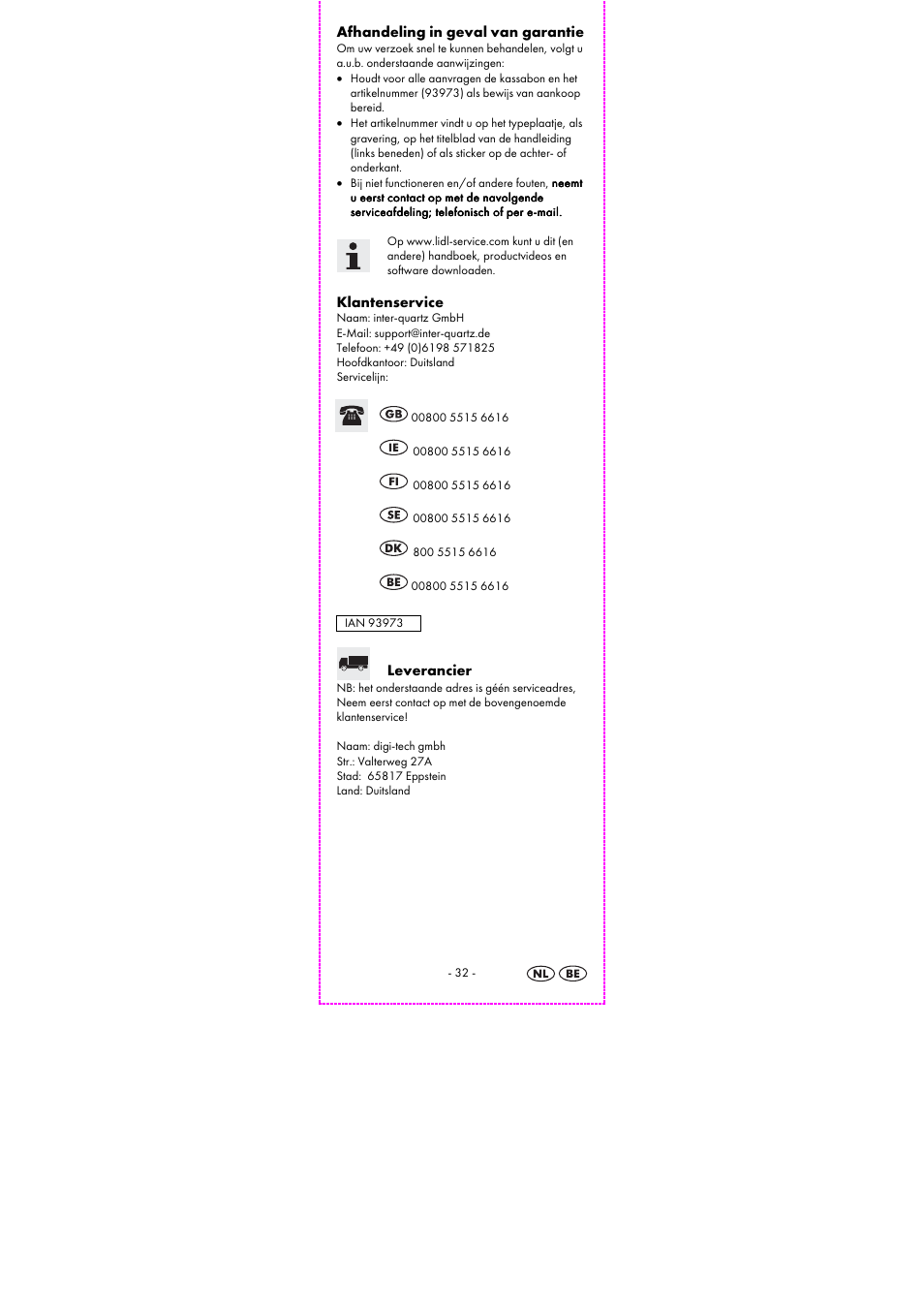Auriol 2-LD3614-8 User Manual | Page 34 / 41