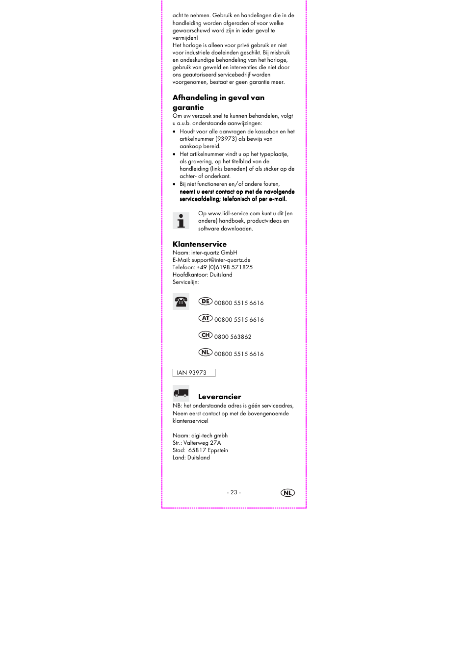 Auriol 2-LD3614-8 User Manual | Page 25 / 31