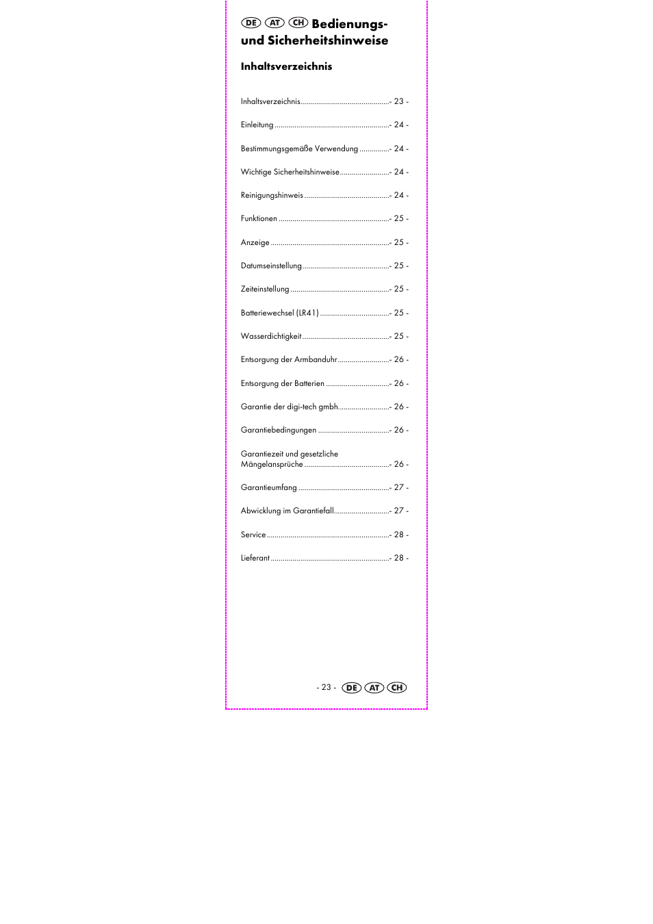 Bedienungs- und sicherheitshinweise | Auriol 2-LD3614-8 User Manual | Page 25 / 31