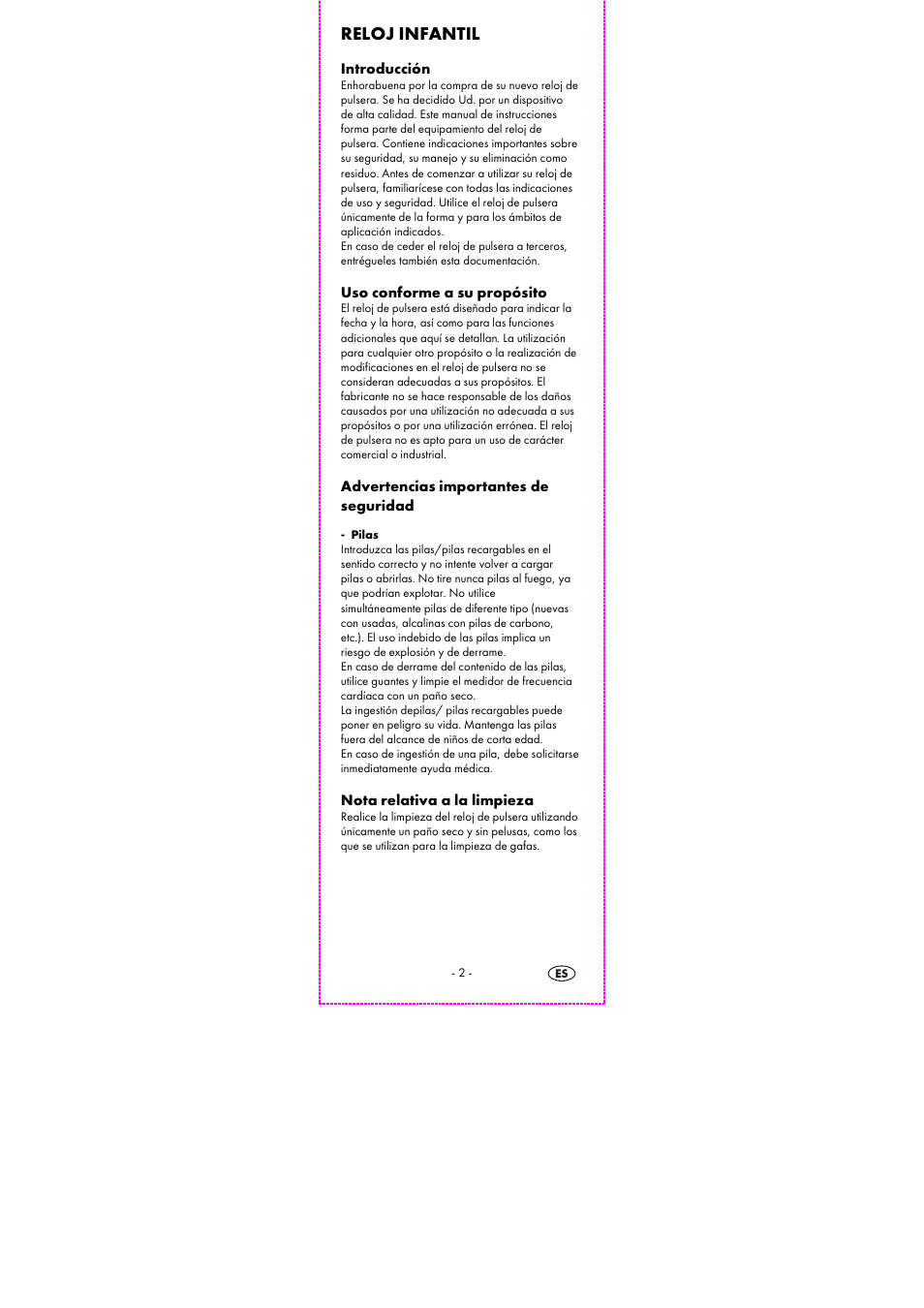 Reloj infantil | Auriol 2-LD3614-8 User Manual | Page 4 / 31