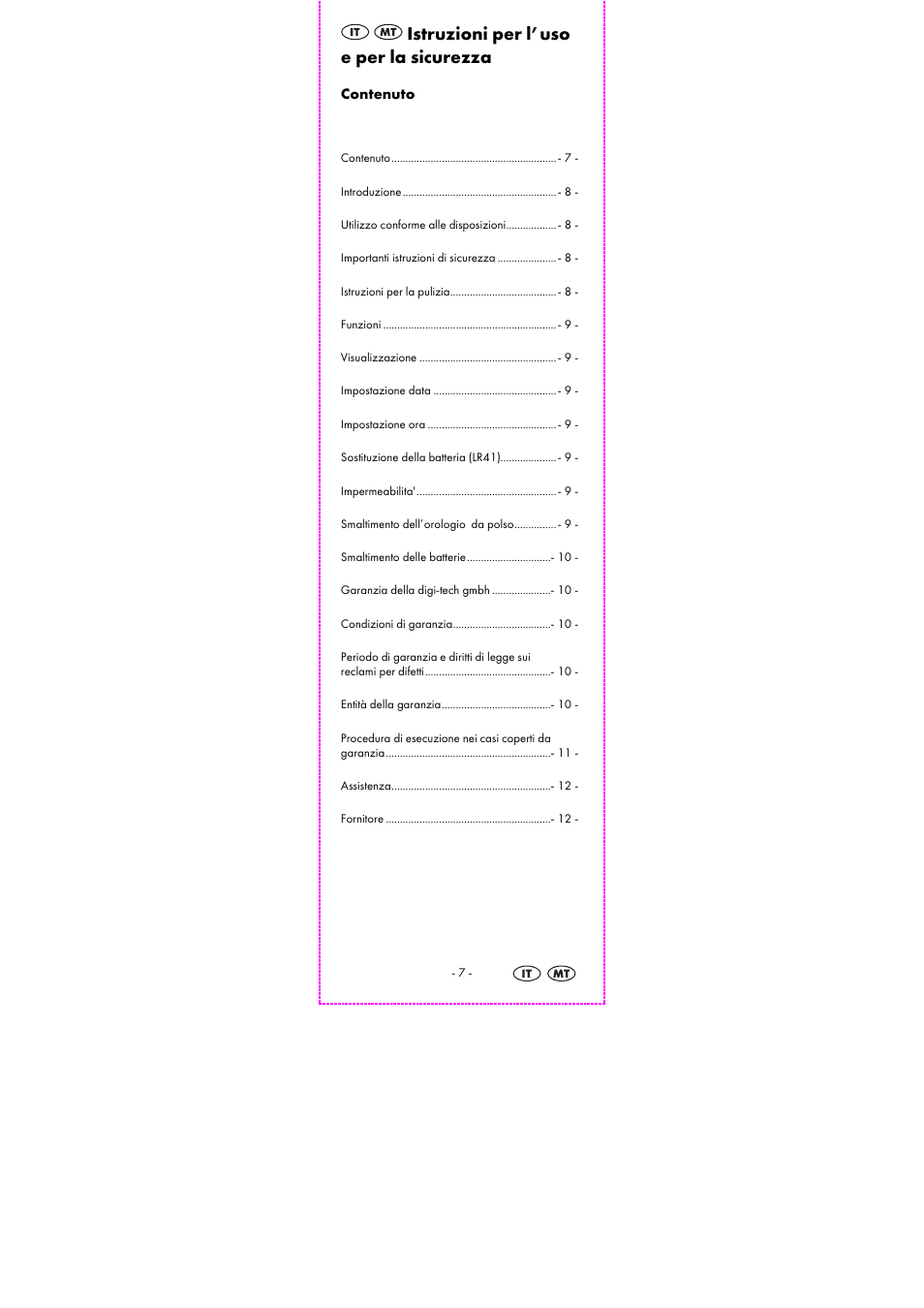 Istruzioni per l’uso e per la sicurezza | Auriol 2-LD3614-8 User Manual | Page 9 / 31