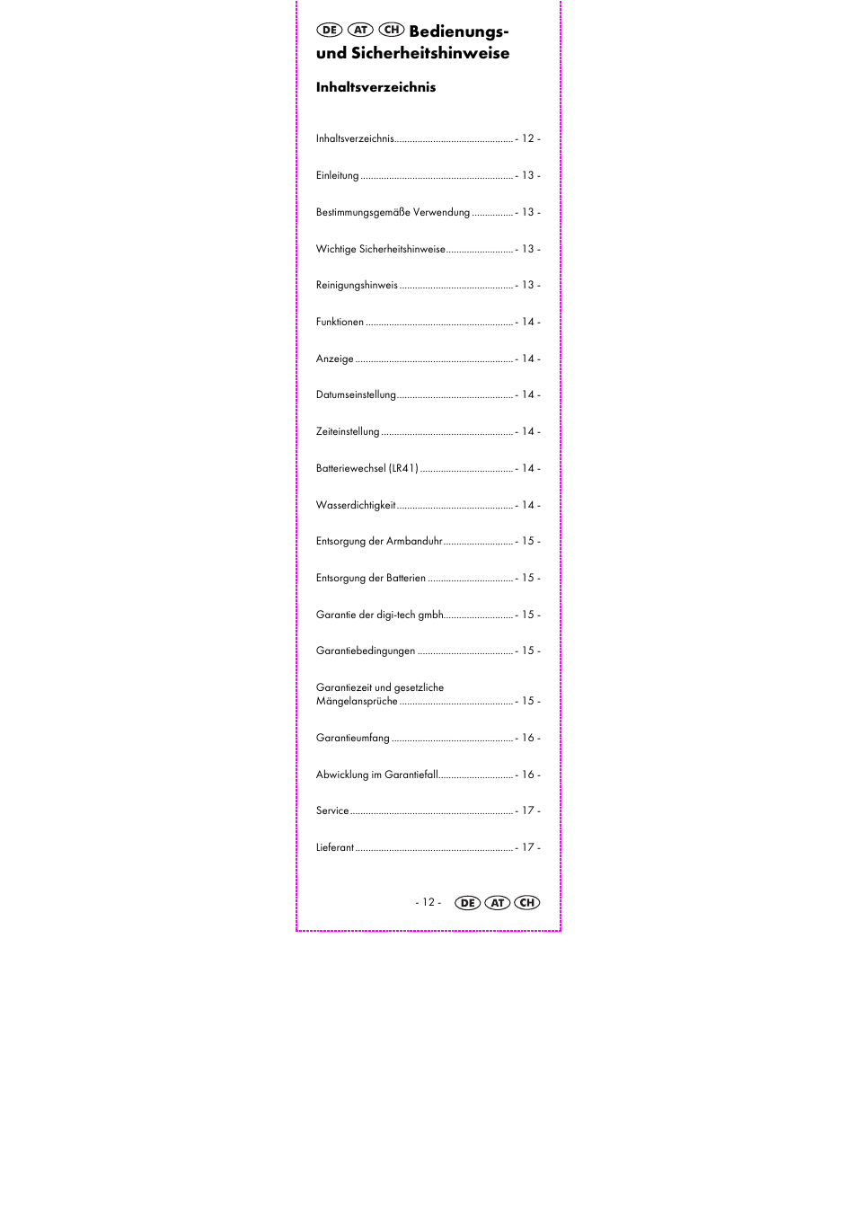 Bedienungs- und sicherheitshinweise | Auriol 2-LD3614-8 User Manual | Page 14 / 25