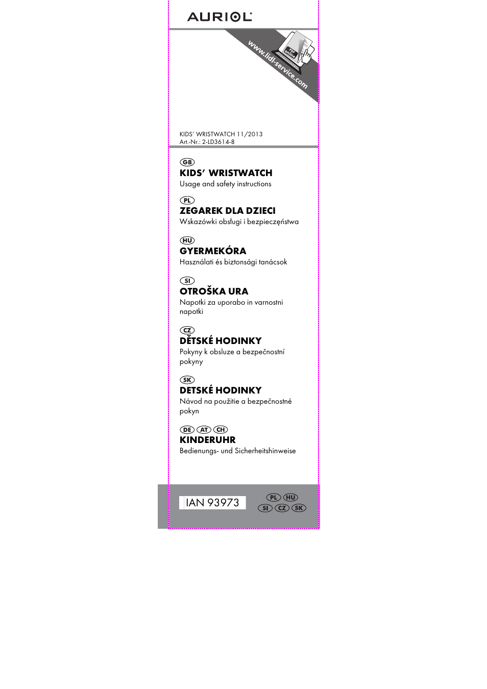 Auriol 2-LD3614-8 User Manual | 40 pages