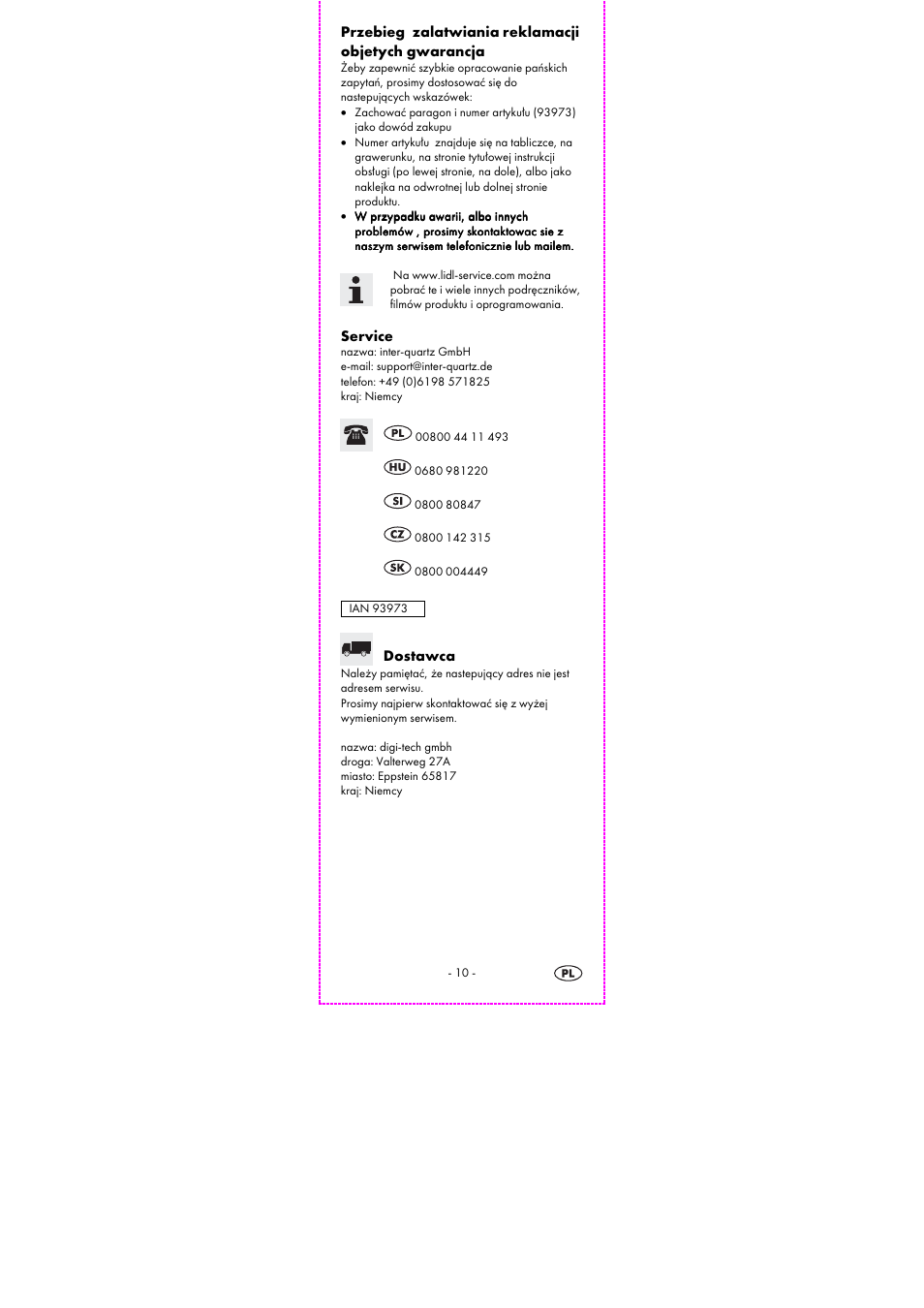 Auriol 2-LD3614-8 User Manual | Page 12 / 40