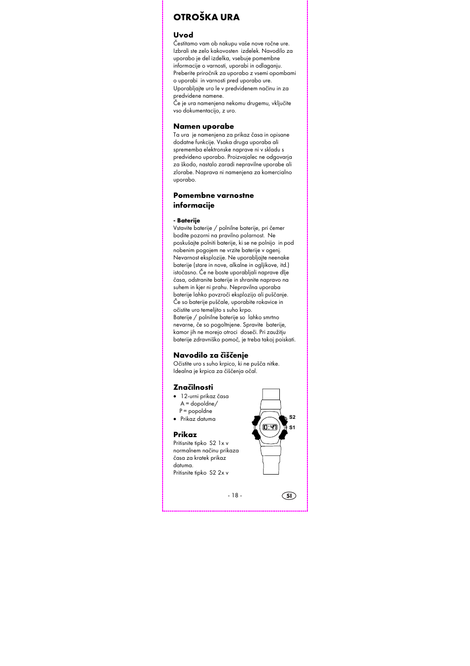 Otroška ura | Auriol 2-LD3614-8 User Manual | Page 20 / 40