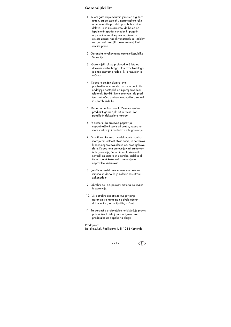 Auriol 2-LD3614-8 User Manual | Page 23 / 40