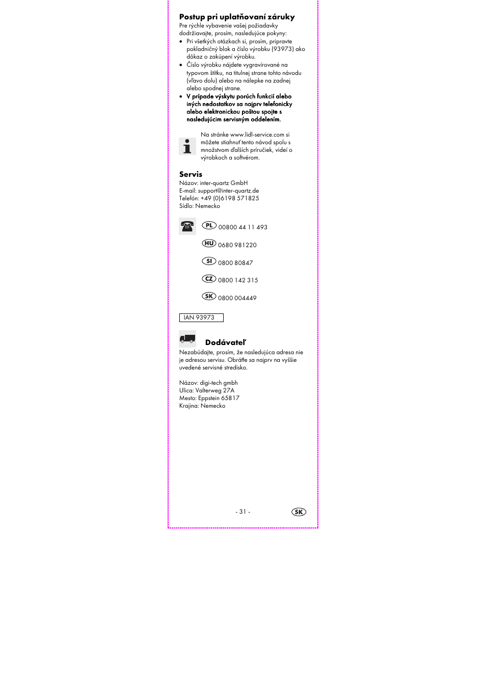 Auriol 2-LD3614-8 User Manual | Page 33 / 40
