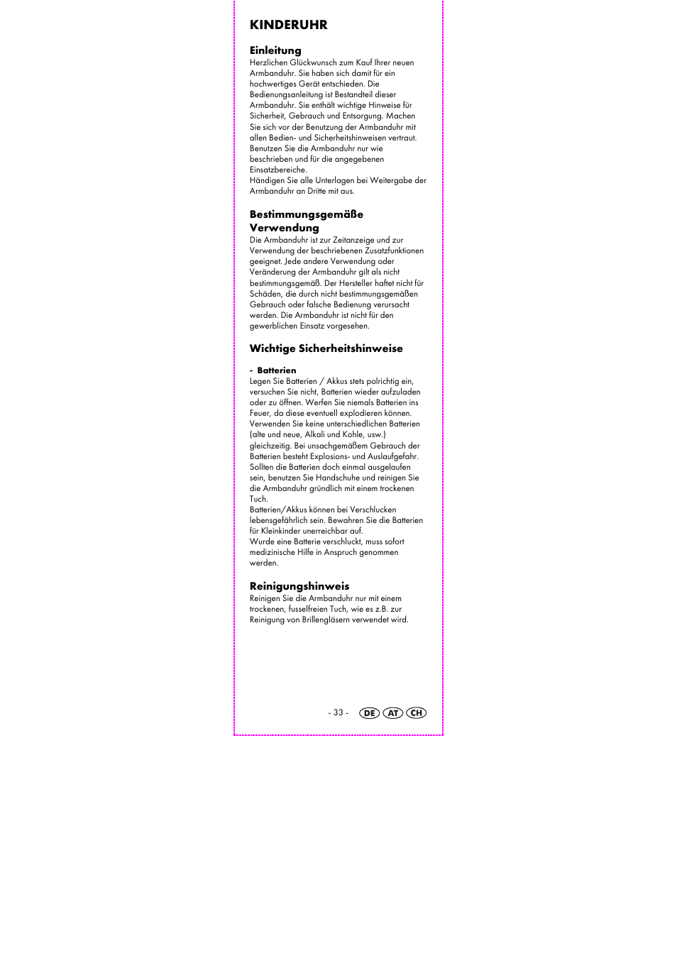 Kinderuhr | Auriol 2-LD3614-8 User Manual | Page 35 / 40
