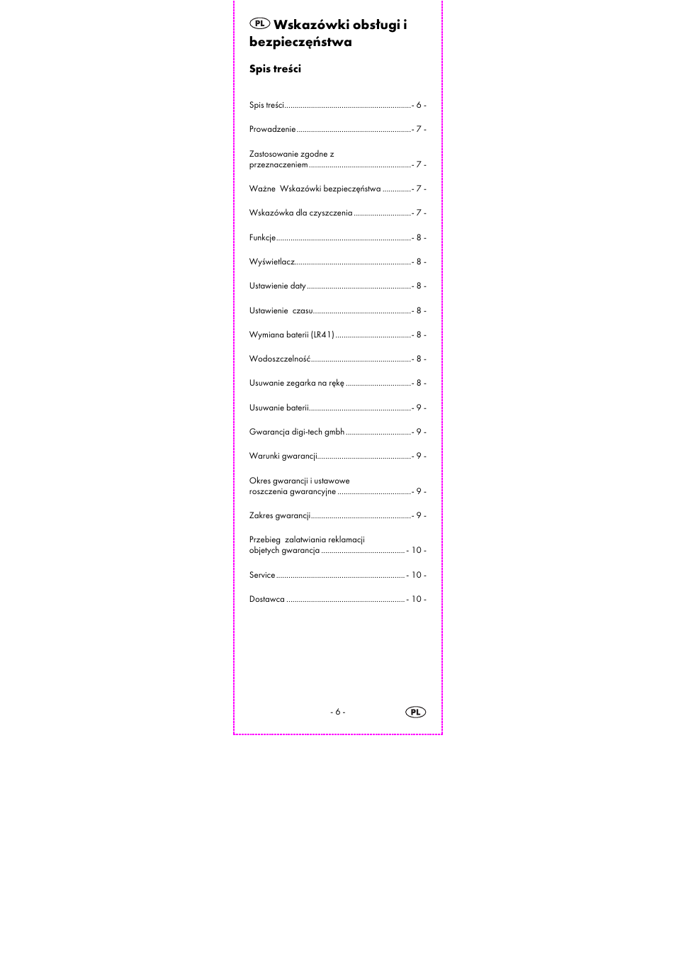 Wskazówki obsługi i bezpieczęństwa | Auriol 2-LD3614-8 User Manual | Page 8 / 40