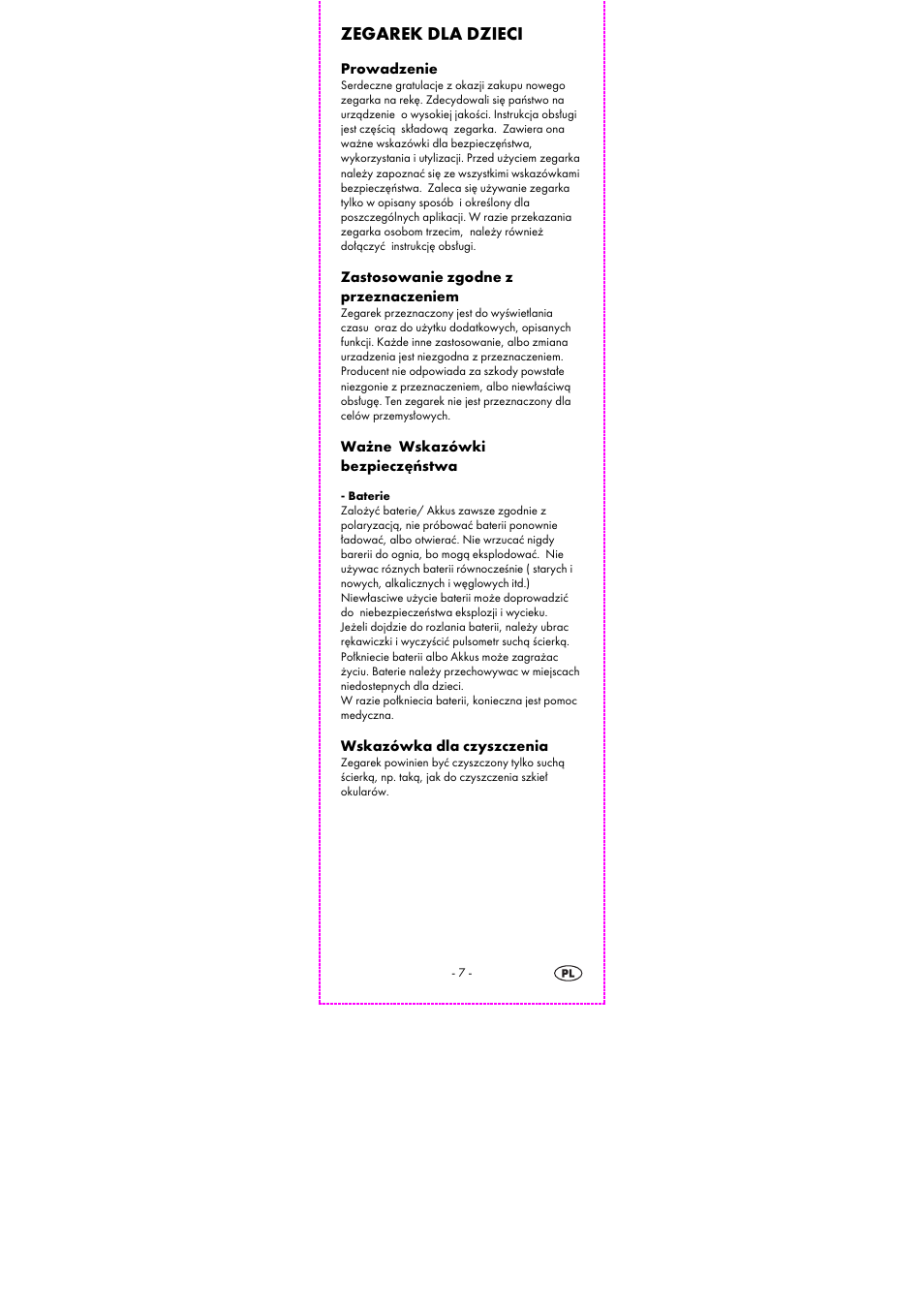 Zegarek dla dzieci | Auriol 2-LD3614-8 User Manual | Page 9 / 40