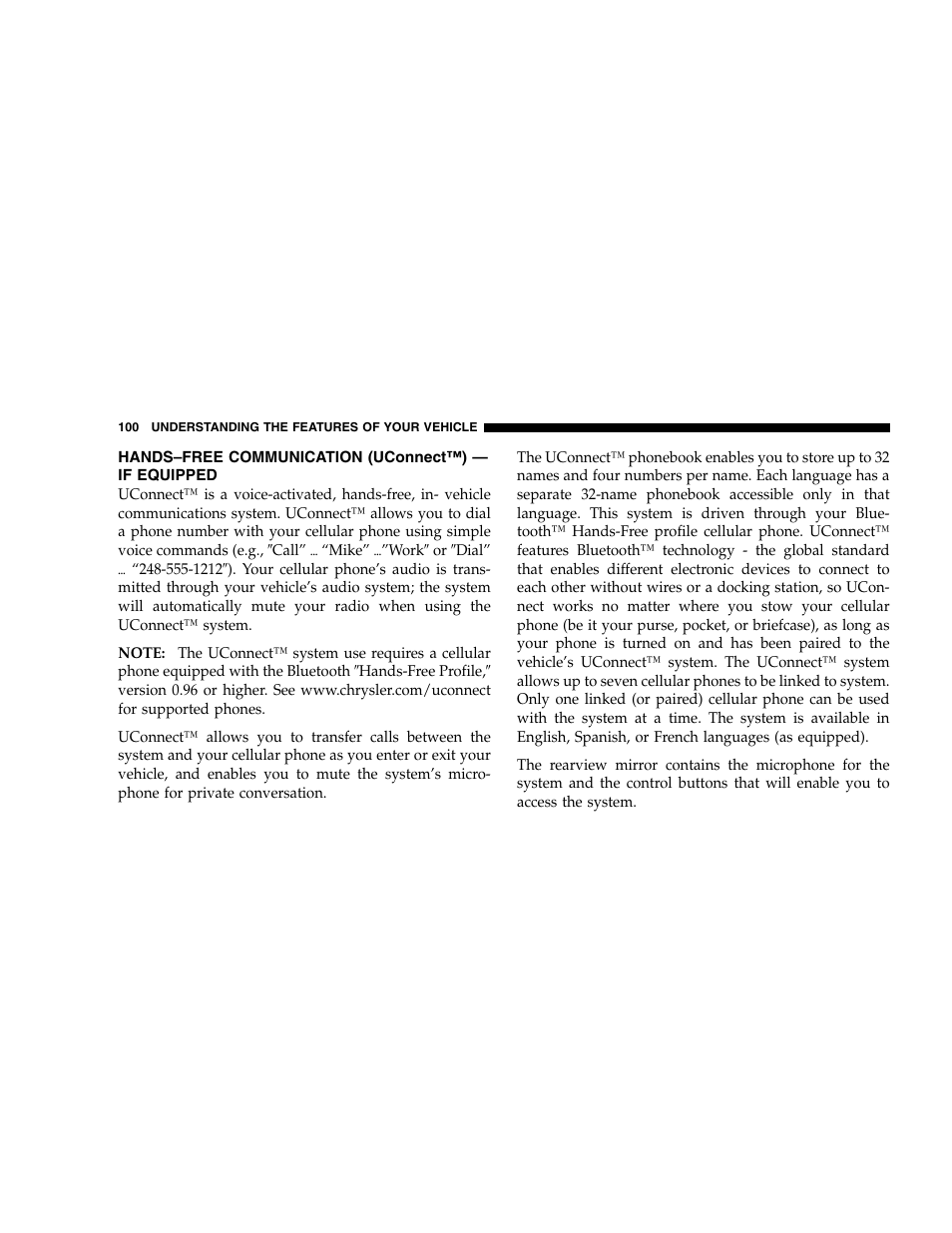 Dodge 2007 Caravan User Manual | Page 100 / 520