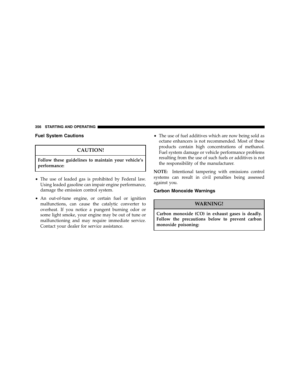 Dodge 2007 Caravan User Manual | Page 356 / 520