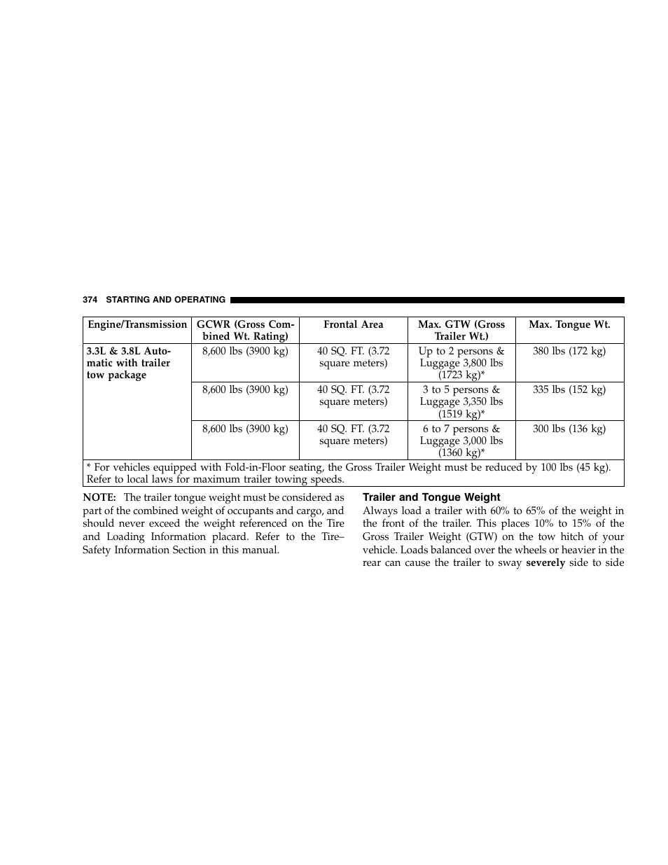 Dodge 2007 Caravan User Manual | Page 374 / 520