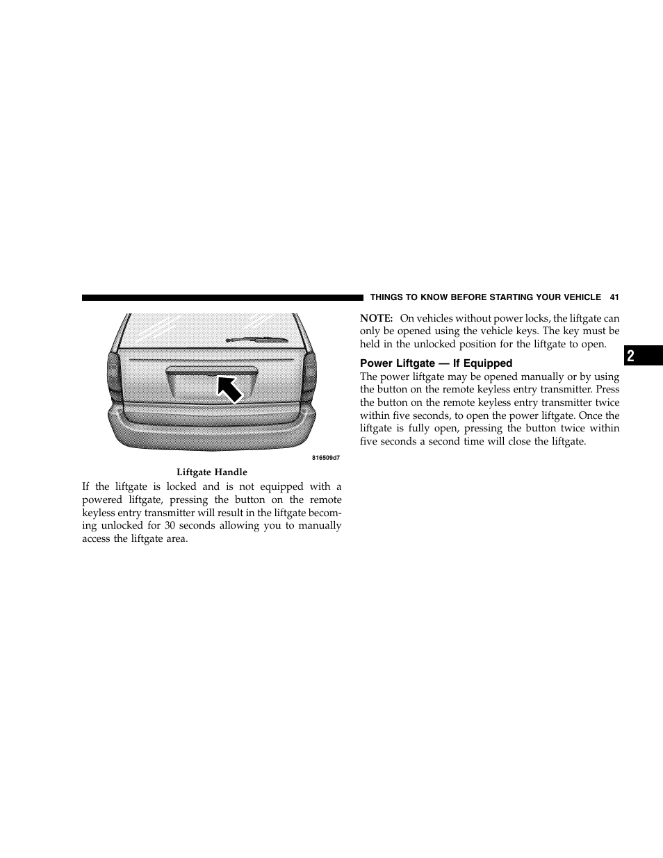 Dodge 2007 Caravan User Manual | Page 41 / 520