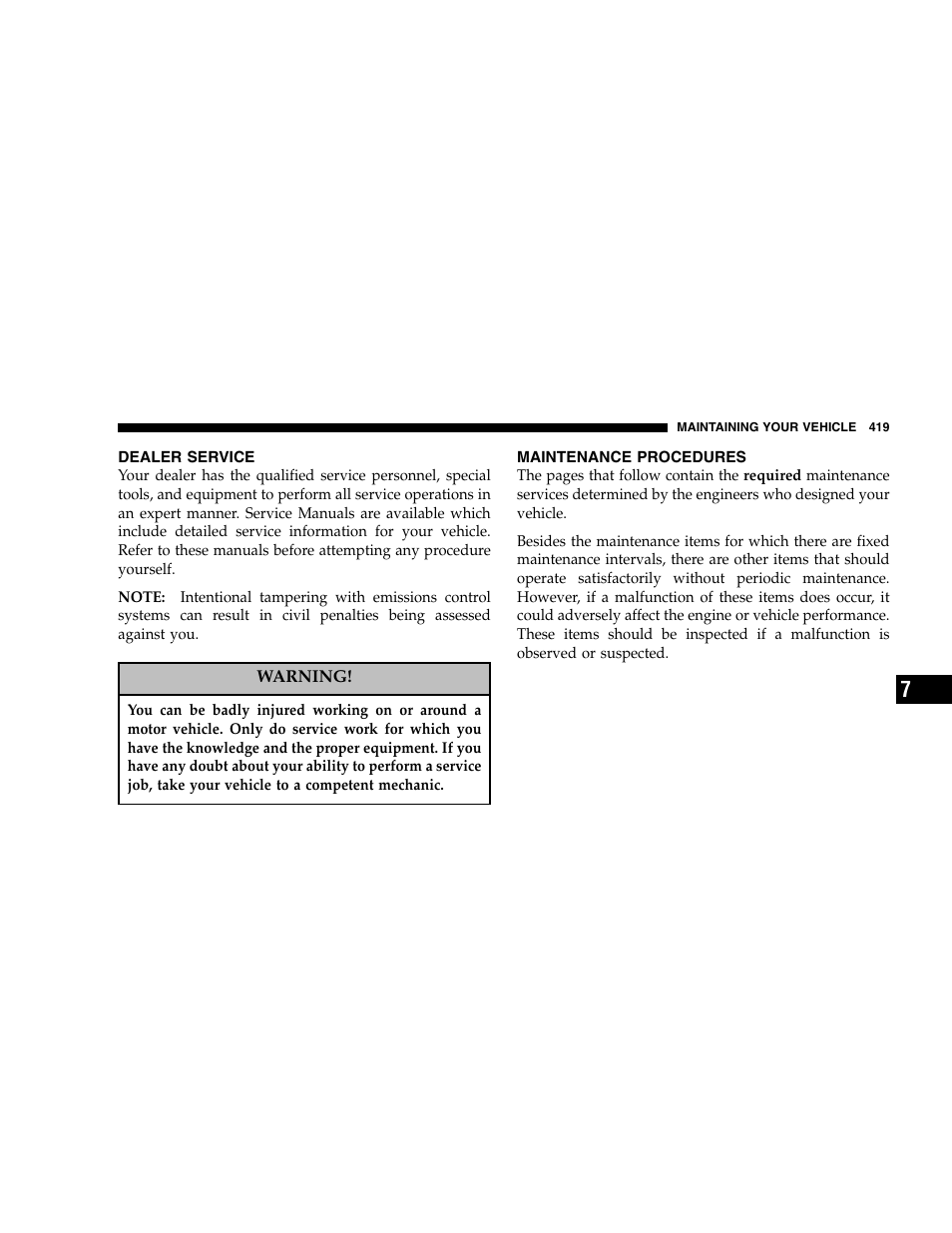 Dodge 2007 Caravan User Manual | Page 419 / 520