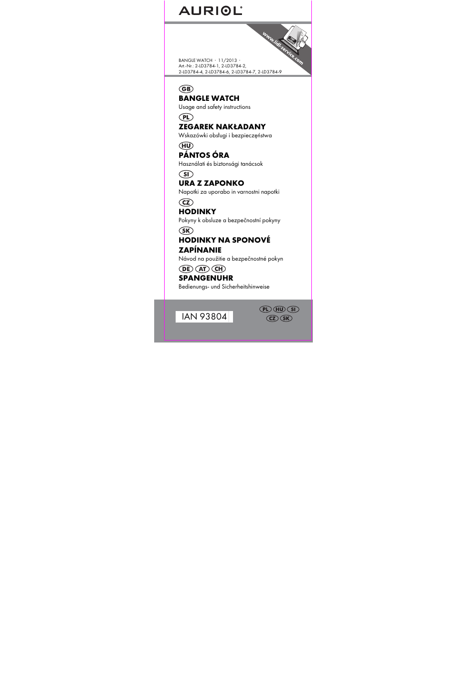 Auriol 2-LD3784-1_2_4_6_7_9 User Manual | 44 pages