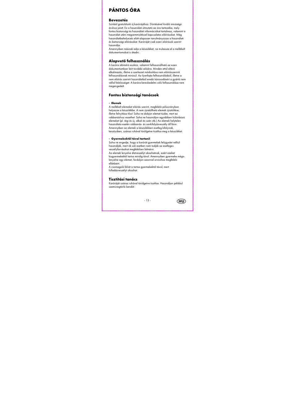 Pántos óra | Auriol 2-LD3784-1_2_4_6_7_9 User Manual | Page 15 / 44