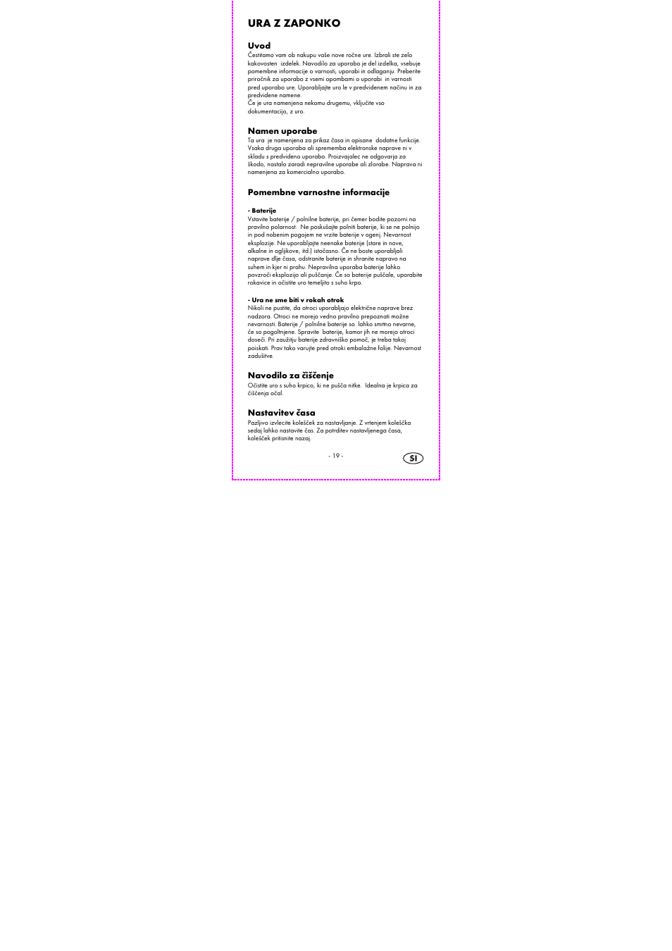 Ura z zaponko | Auriol 2-LD3784-1_2_4_6_7_9 User Manual | Page 21 / 44