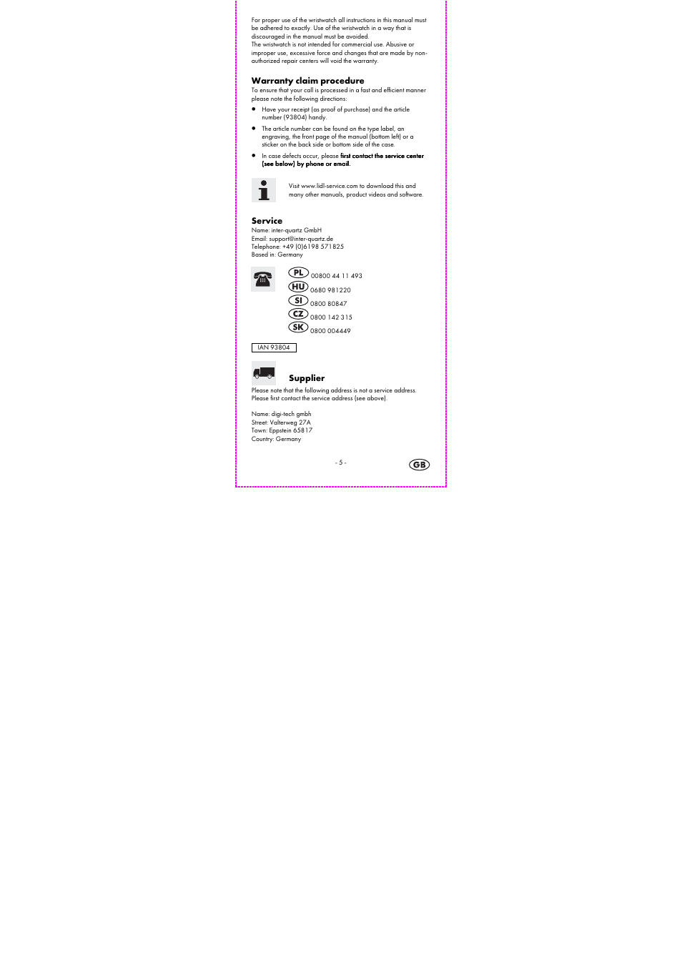 Auriol 2-LD3784-1_2_4_6_7_9 User Manual | Page 7 / 44