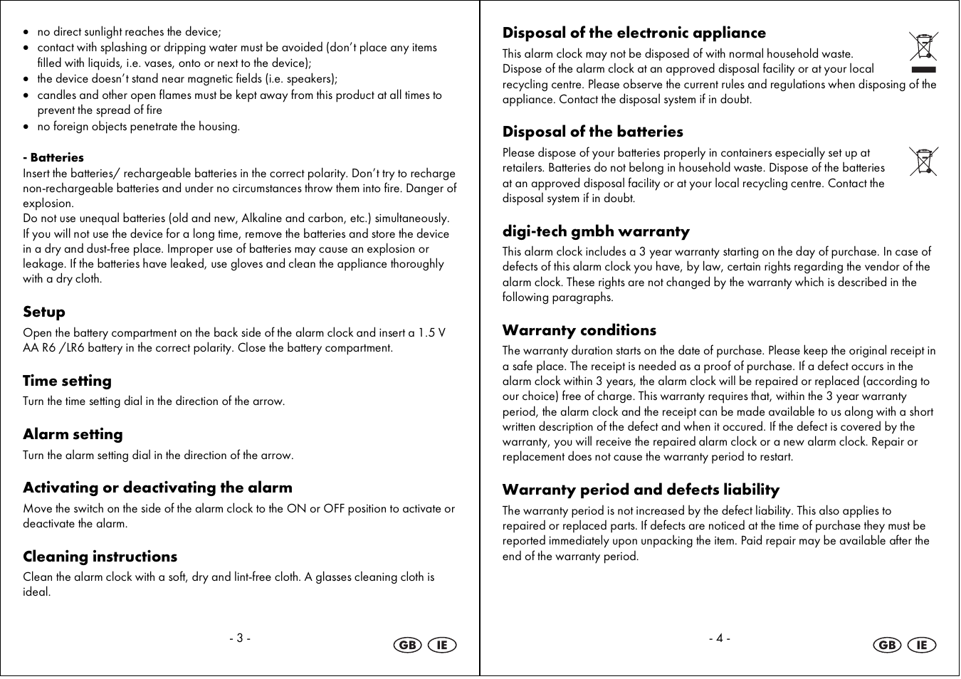 Auriol 4-LD3594 User Manual | Page 3 / 23