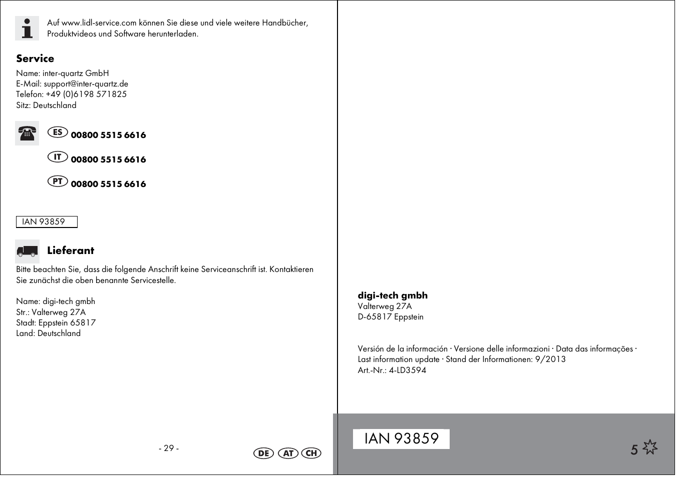 Auriol 4-LD3594 User Manual | Page 16 / 16