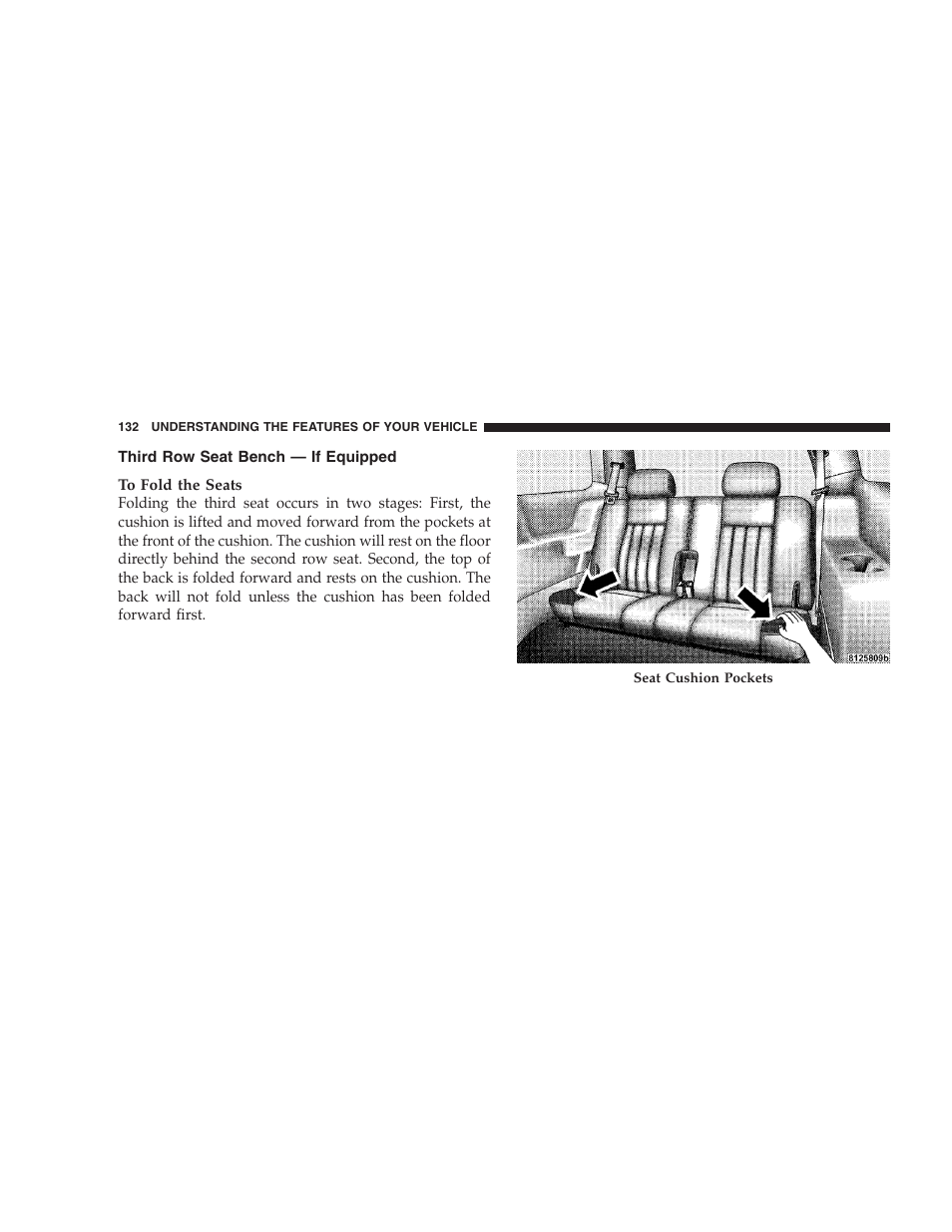 Third row seat bench - if equipped | Dodge 2009 Durango User Manual | Page 134 / 498