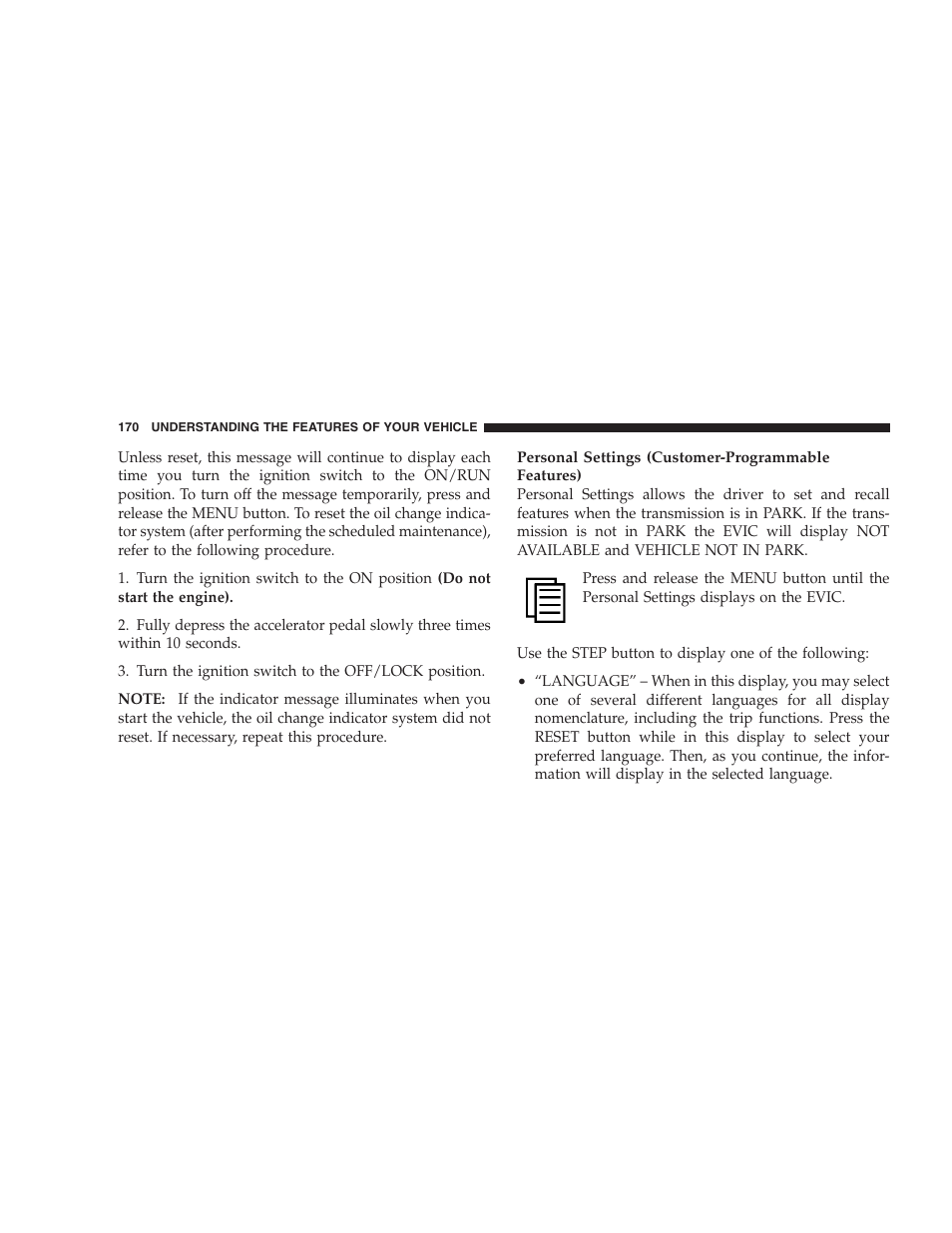 Dodge 2009 Durango User Manual | Page 172 / 498