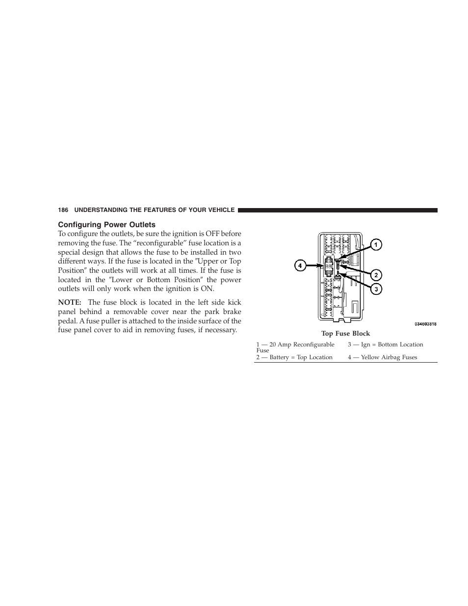 Configuring power outlets | Dodge 2009 Durango User Manual | Page 188 / 498