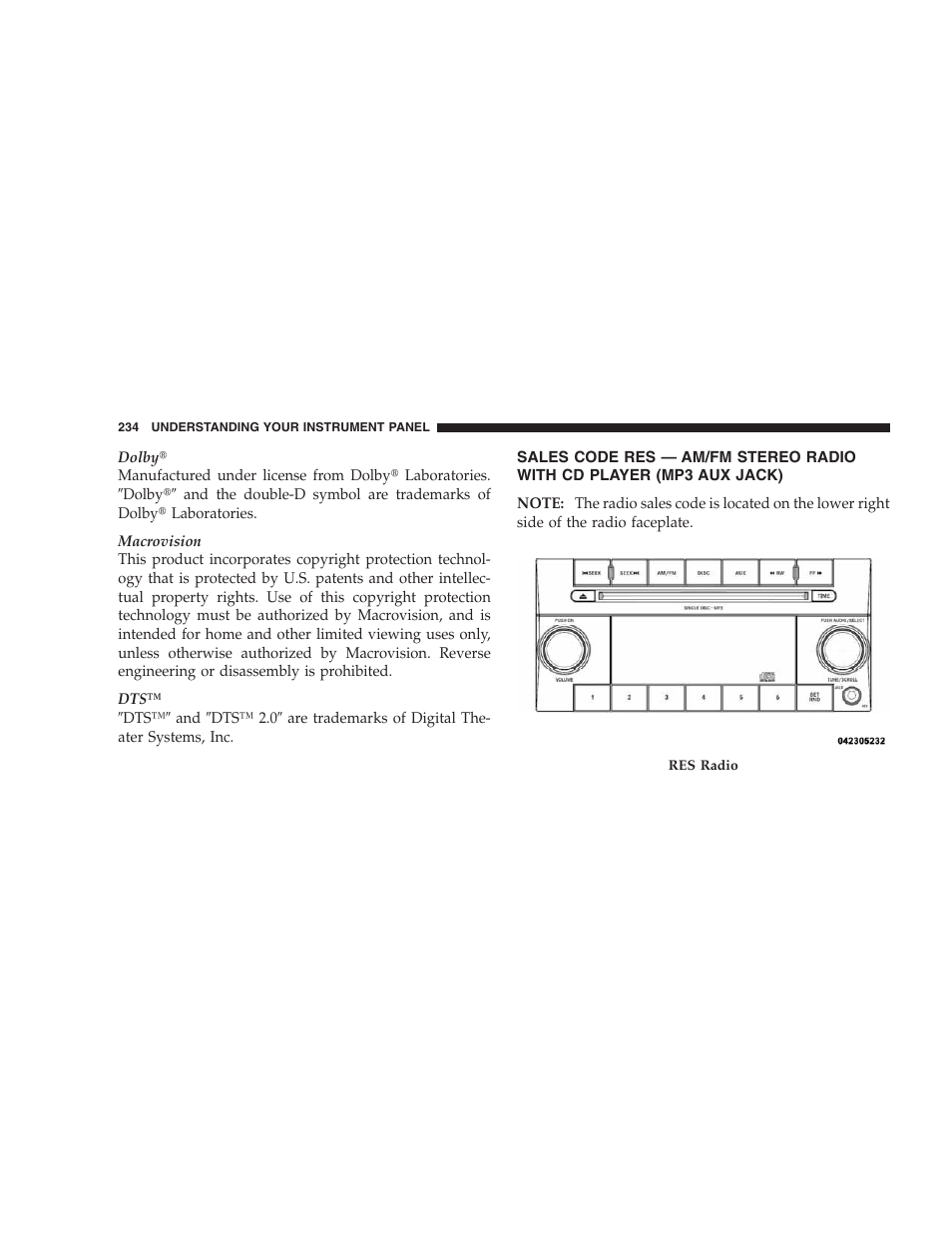 Dodge 2009 Durango User Manual | Page 236 / 498