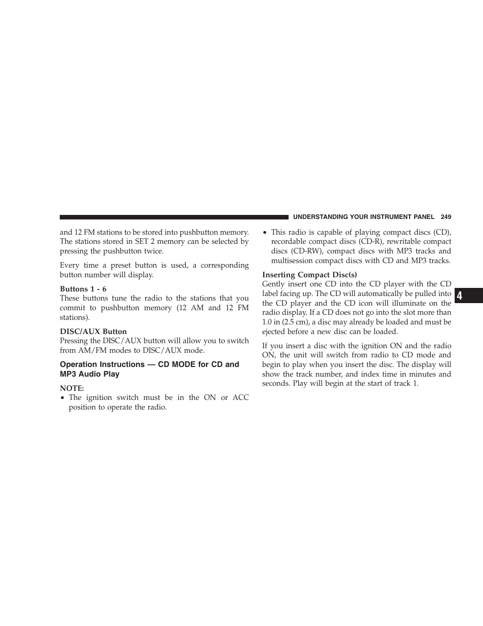 Dodge 2009 Durango User Manual | Page 251 / 498